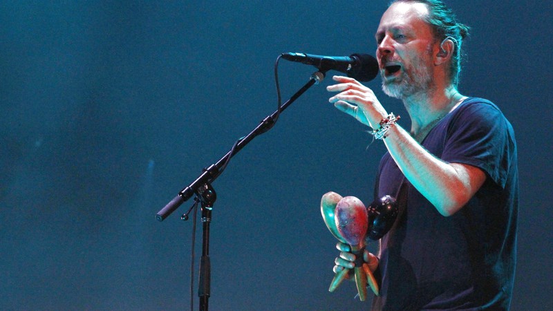 Radiohead durante show em São Paulo