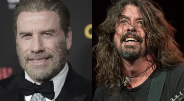 O ator John Travolta e o músico Dave Grohl, líder do Foo Fighters - Richard Shotwell/Invision/AP/Marcos Hermes