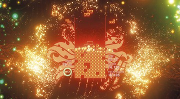 <b>Criatura e Criador</b><br>
Uma tela do <i>Tetris</i> turbinado, que nasceu da mente de Mizuguchi - Divulgação