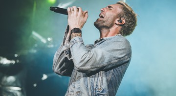 Adam Levine durante o show do Maroon 5 em SP(Foto:Camila Cara/Divulgação)