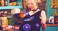 Lisa Kudrow grávida em Friends (Foto: Reprodução)