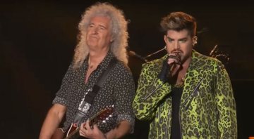 Brian May e Adam Lambert, do Queen. - AP