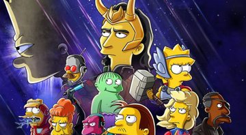 None - Loki e Simpsons (Foto: Reprodução/Disney)