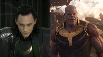 Loki e Thanos (Foto 1: Reprodução/ Foto 2: Divulgação)