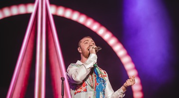 None - Sam Smith no palco Onix do Lollapalooza 2019 (Foto: Camila Cara)