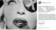 Post do Instagram da cantora Madonna (Foto: Reprodução)