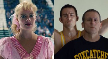 None - Margot Robbie em Eu, Tonya (Foto: Reprodução) e Channing Tatum e Steve Carell em Foxcatcher (Foto: Reprodução)