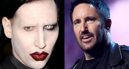 Marilyn Manson em 2003 (Foto: Jon Kopaloff/ Getty Images)/ Trent Reznor (Foto: Jamie McCarthy/ Getty Images)