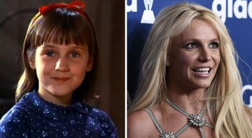 None - Mara Wilson em Matilda (Foto: Reprodução) e Britney Spears (Foto: Chris Pizzello / Invision /AP)