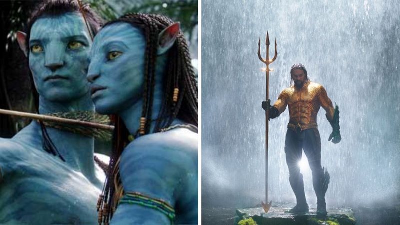 Cena de Avatar (Foto: Reprodução/20th Century Studios) e Aquaman (Foto: Reprodução/Warner Bros.)