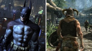 None - Batman: Arkham City (Foto: Reprodução/Rocksteady) e Skyrim (Foto: Reprodução/Bethesda Game Studios)