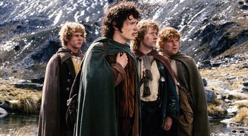 Merry, Frodo, Pippin e Sam em O Senhor dos Anéis: A Sociedade do Anel  (Foto: Divulgação)