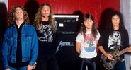 Jason Newsted, James Hetfield, Lars Ulrich e Kirk Hammett em 1988 (Foto: Fryderyk Gabowicz/AP Images)