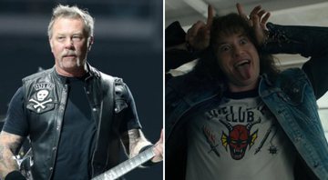 Imagem Stranger Things: James Hetfield, do Metallica, usa fantasia de Eddie Munson no Halloween