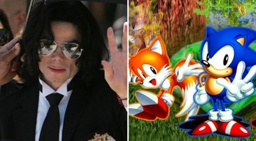 None - Michael Jackson (Foto: Win McNamee / Getty Images) e Sonic the Hedgehog 3 (Foto: Divulgação)