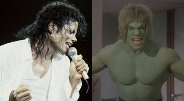 None - Michael Jackson (Foto: Allen / Media Punch / IPX) e Lou Ferrigno em O Incrível Hulk (1978)