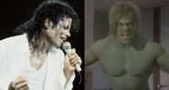 Michael Jackson (Foto: Allen / Media Punch / IPX) e Lou Ferrigno em O Incrível Hulk (1978)