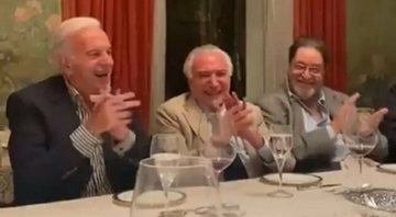 None - Michel Temer ri de imitação de Bolsonaro em jantar com políticos (Foto: Reprodução)