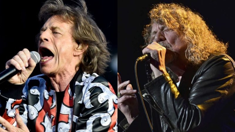 Mick Jagger, dos Rolling Stones (Foto: Vit Simanek / AP Images) e Robert Plant (Foto: Anthony Behar / SIPA via AP)