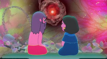 Clancy e a mãe dele conversam enquanto observam a infinidade do Universo emThe Midnight Gospel (Foto: Reprodução)