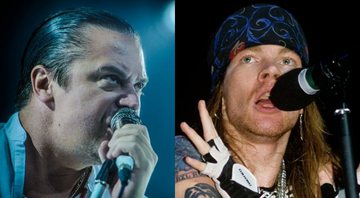 None - Mike Patton (Foto: Stephan Solon/Move Concerts)/ Axl Rose (Foto: Gene Ambo / MediaPunch /IPX)