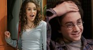 Miley Cyrus em Hannah Montana (Foto: Reprodução) e Daniel Radcliffe em Harry Potter e A Pedra Filosofal (Foto: Reprodução)