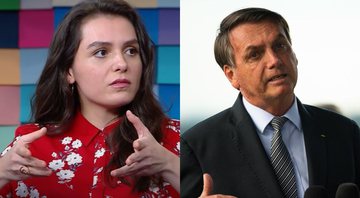 None - Monica Iozzi (Foto: Reprodução / Youtube) e Jair Bolsonaro (foto: Andressa Anholete, Getty Images)