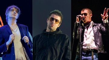 Pete Doherty, Liam Gallagher e Alex Turner (Fotos: Sipa USA/AP, Sipa/AP e Amy Harris/Invision/AP)