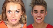 Lindsay Lohan e Justin Bieber presos (Foto: reprodução)