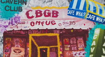 Faixada do CBGB, Cafe Wha? e The Cavern Club (Arte: Julia Harumi Morita)
