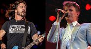 Montagem com Dave Grohl, líder do Foo Fighters  (Foto: Renan Olivetti / I Hate Flash) e David Bowie (AP Images)