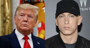 Montagem com Donald Trump (Foto: AP Photo/Alex Brandon) e Eminem (Foto: Evan Agostini/AP)