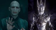 Montagem com Voldemort e Sauron (Foto: Reprodução via IMDB)