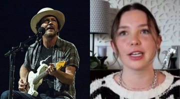 None - Monatagem de Eddie Vedder (Foto: Amy Harris / Invision / AP) e Lily Cornell (Foto: Reprodução / Instagram)