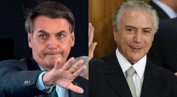 Montagem de Jair Bolsonaro (Foto: Gabriela Bilo / Estadão Conteúdo / Agência Estado / AP Images) e Michel Temer (Foto: Mario Tama/Getty Images)