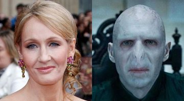 None - Montagem de J.K. Rowling (Foto: Joel Ryan/AP) e Lord Voldemort (Foto: Reprodução Warner Bros.)