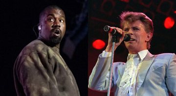 None - Montagem de Kanye West (Foto: Lionel Cironneau/AP) e David Bowie (Foto:AP)