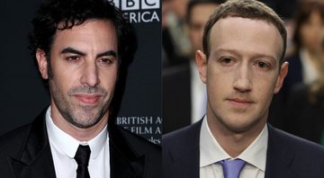 None - Montagem de Sacha Baron Cohen (Foto: AP) e Mark Zuckerberg (Foto: Chip Somodevilla/Getty Images)