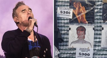 None - Morrissey vende discos de outros artistas (Foto 1: Fernando Pires/The Ultimate Music e Foto 2: Reprodução / Twitter)