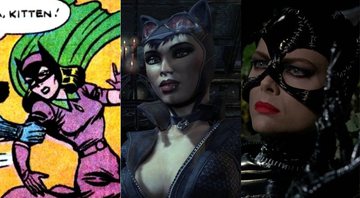 None - Diferentes versões da Mulher-Gato (Foto: Reprodução/DC Comics/Rocksteady Studios/Warner Bros.)