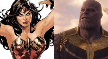 Mulher-Maravilha / Thanos (foto: reprodução/ DC Comics - Marvel Studios)