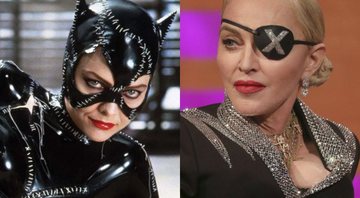 None - Michelle Pfeiffer como Mulher-Gato em Batman: O Retorno (Foto: reprodução/vídeo)/ Madonna (Foto: Press Association via AP Images)