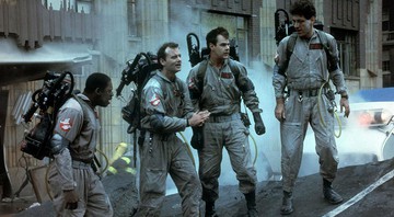 None - Dan Aykroyd, Bill Murray, Harold Ramis e Ernie Hudson em Ghostbusters (1984) (Foto: Divulgação Columbia Pictures)