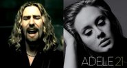 Clipe de "This is How You Remind Me", do Nickelback e a Capa de 21, da Adele (Fotos: Reprodução)