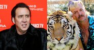 Nicolas Cage (Foto: Danny Moloshok/Invision/AP) e Joe Exotic (Foto: Reprodução/ Netflix)