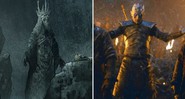 O Rei da Noite, no design conceitual e na em Game of Thrones (foto: montagem: Reprodução HBO/ The Art of Game of Thrones)