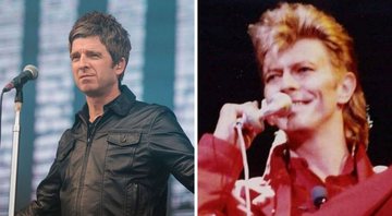 Noel Gallagher (Foto: Mauricio Santana/Getty Images) e David Bowie (Foto: Wikimedia Commons)