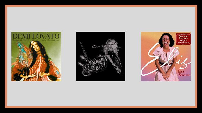 Capa de alguns dos discos que são novidades na categoria CD e Vinil da Amazon