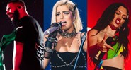 Drake, Bebe Rexha e Jessie J no Rock in Rio 2019 (Foto 1: Theo Skudra/I Hate Flash | Foto 2: Helena Yoshioka/I Hate Flash | Foto 3: Wesley Allen/I Hate Flash):