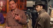 Jude Law em O Grande Hotel Budapeste e Sherlock Holmes (Fotos: Reprodução)